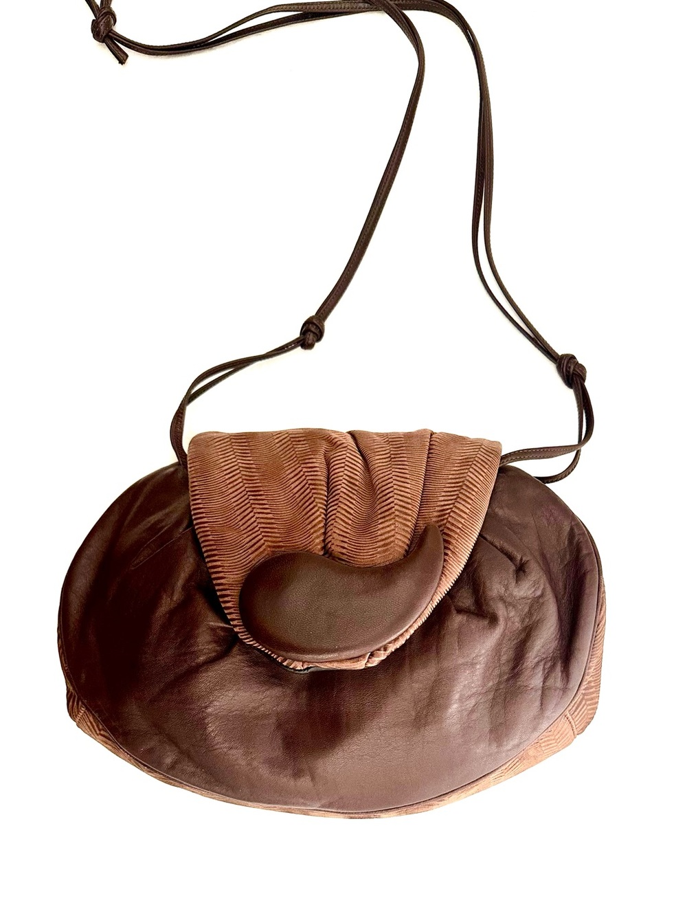 SHARIF Vintage Leather Shoulder / Crossbody Bag in Brown & Tan - Legacy